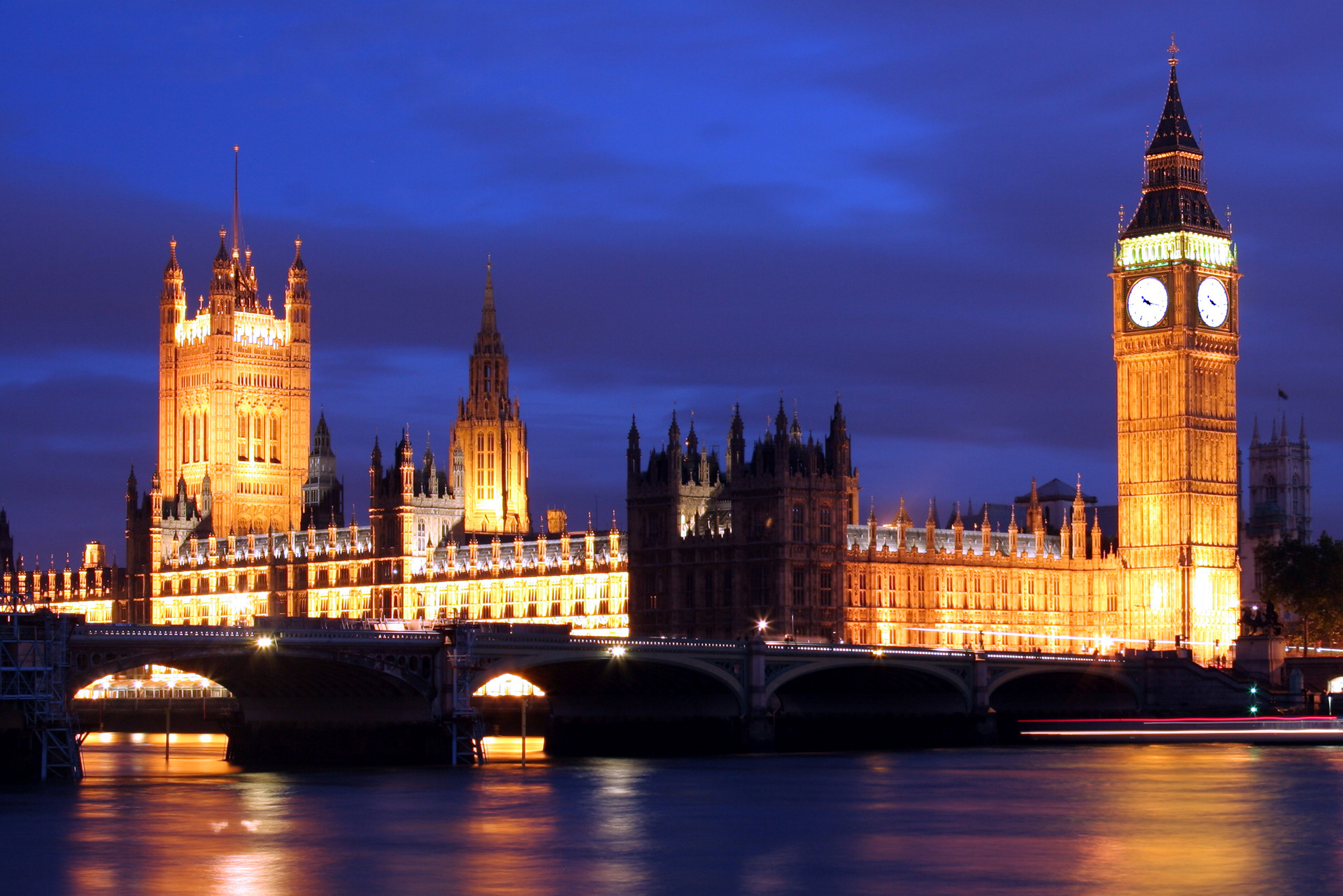 Houses of Parliament at night